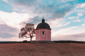 Sunset, old mountain, chapel, Böttingen, Swabian Alb, Baden-Württemberg, Germany, Europe Sunset, old mountain, chapel, Böttingen, Swabian Alb, Baden-Württemberg, Germany, Europe